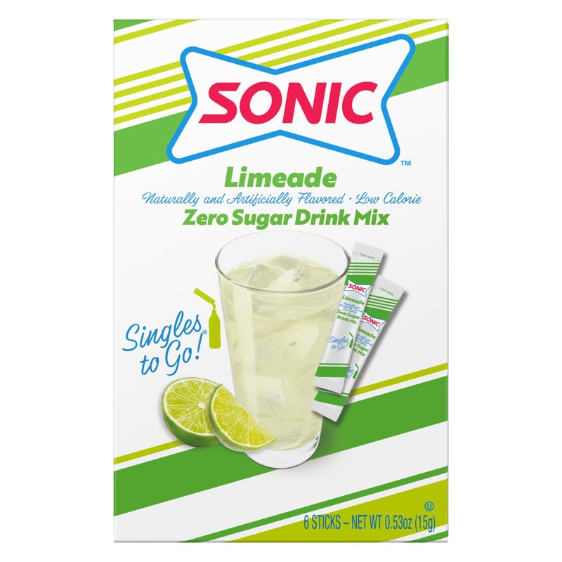 SINGLES TO GO! Sonic Limeade Singles to Go Drink Mix, Includes 6 Boxes with 6 Packets in Each Box, 36 Total Packets - Image 2